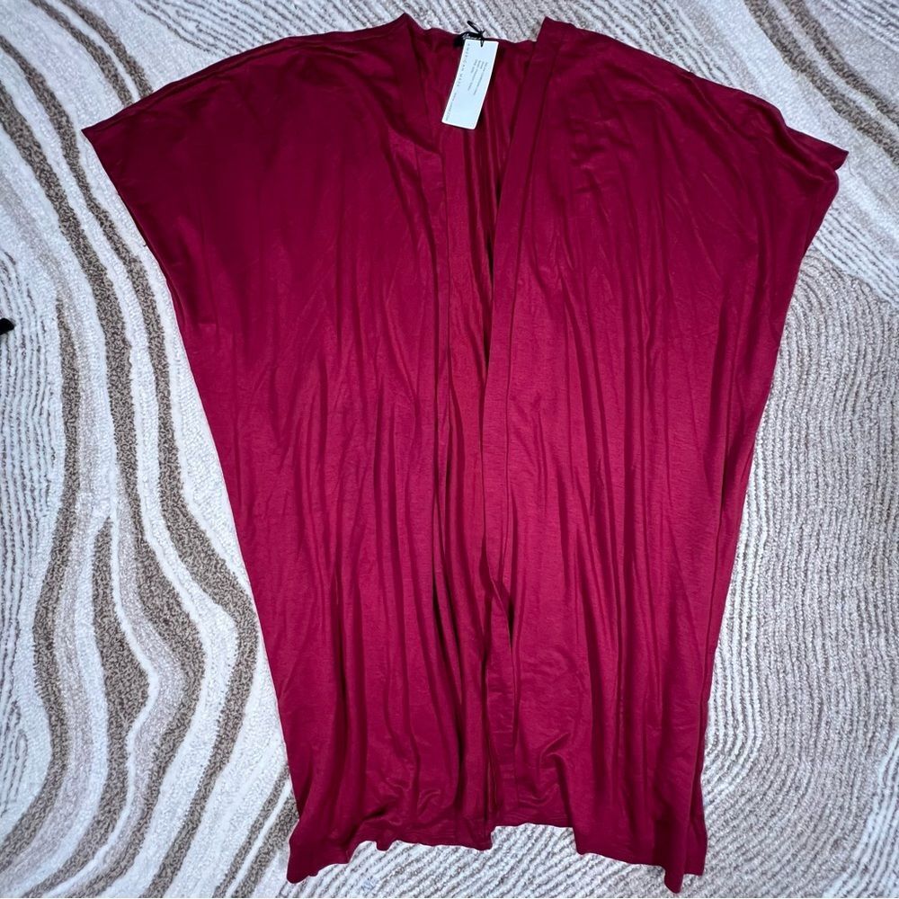 YANA K Milan Cardigan Long ⭐️ one size ⭐️ baby french terry burgundy